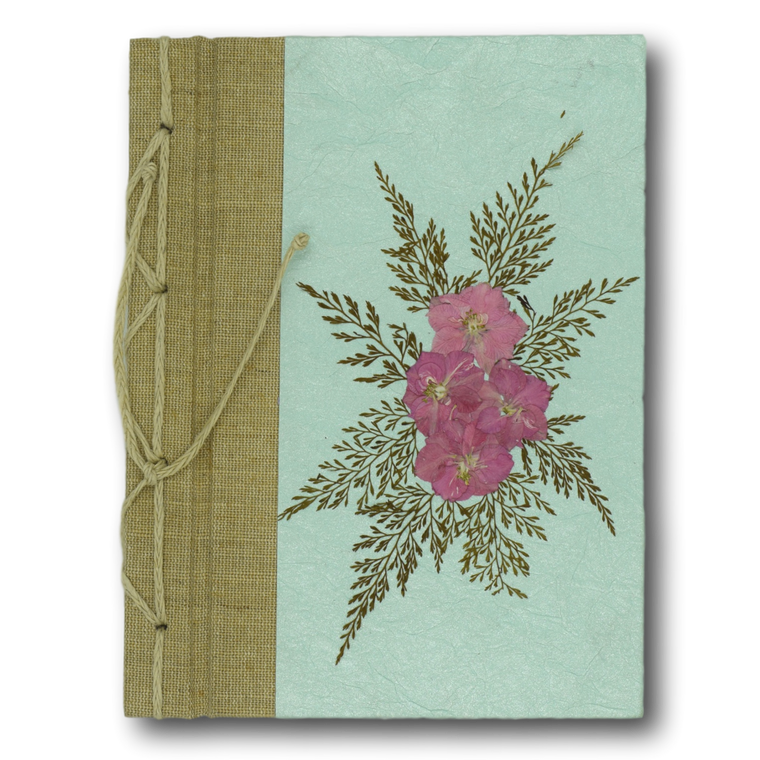 Pressed Flower Journal Turquoise