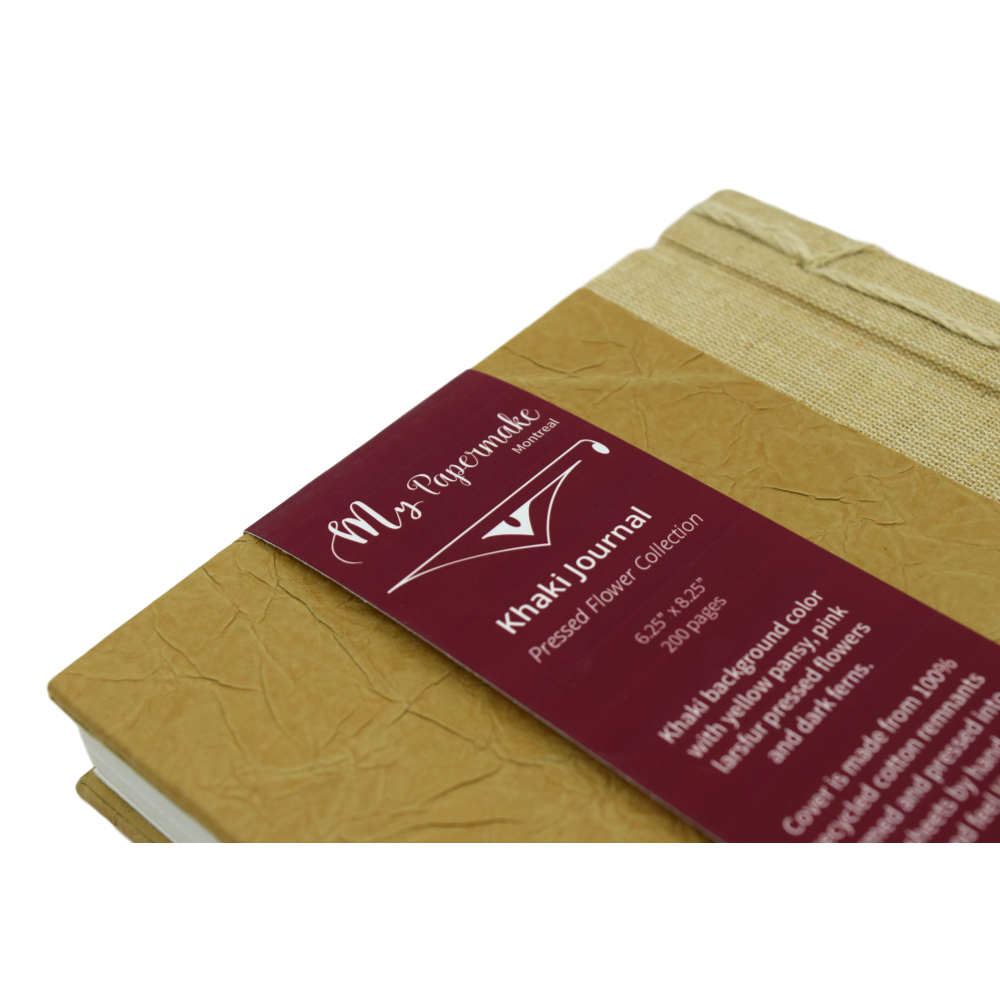 Pressed Flower Journal Khaki