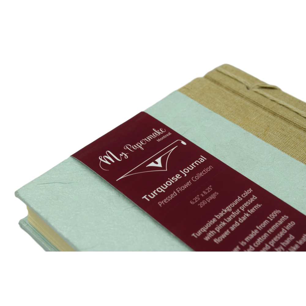 Pressed Flower Journal Turquoise