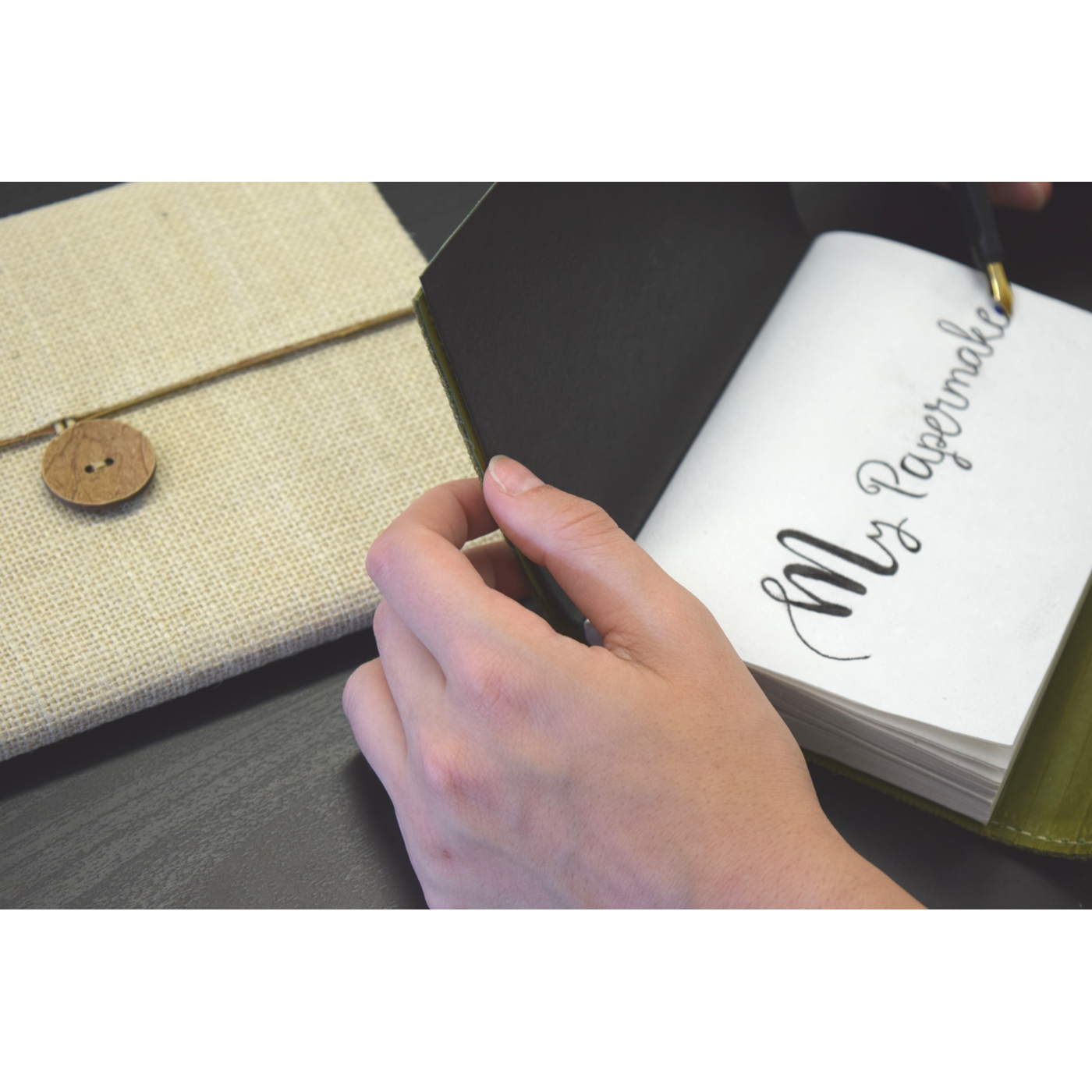 Burlap Jute Journal Brown