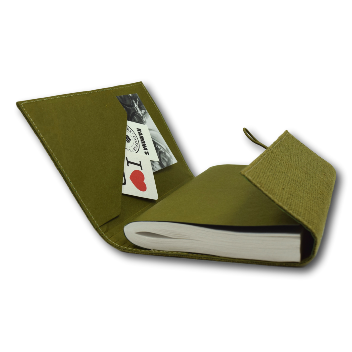 Burlap Jute Journal Olive