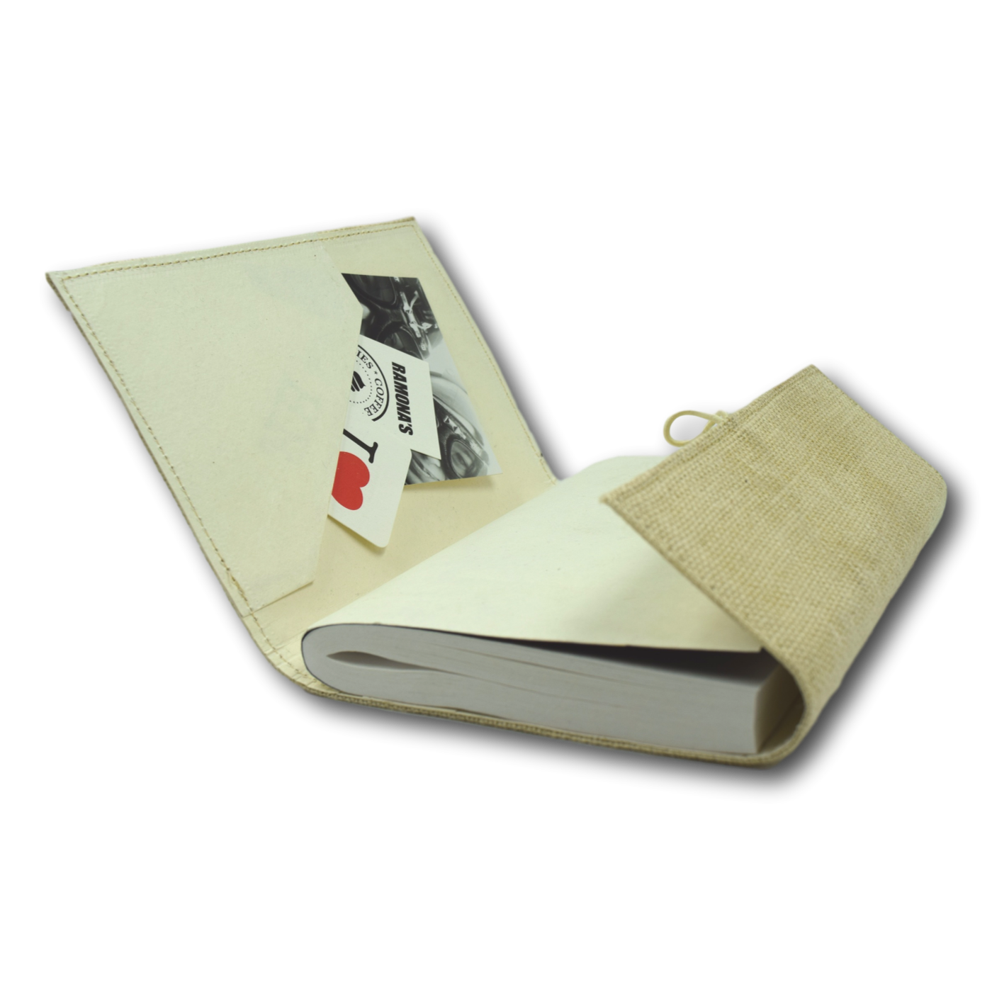 Burlap Jute Journal Beige