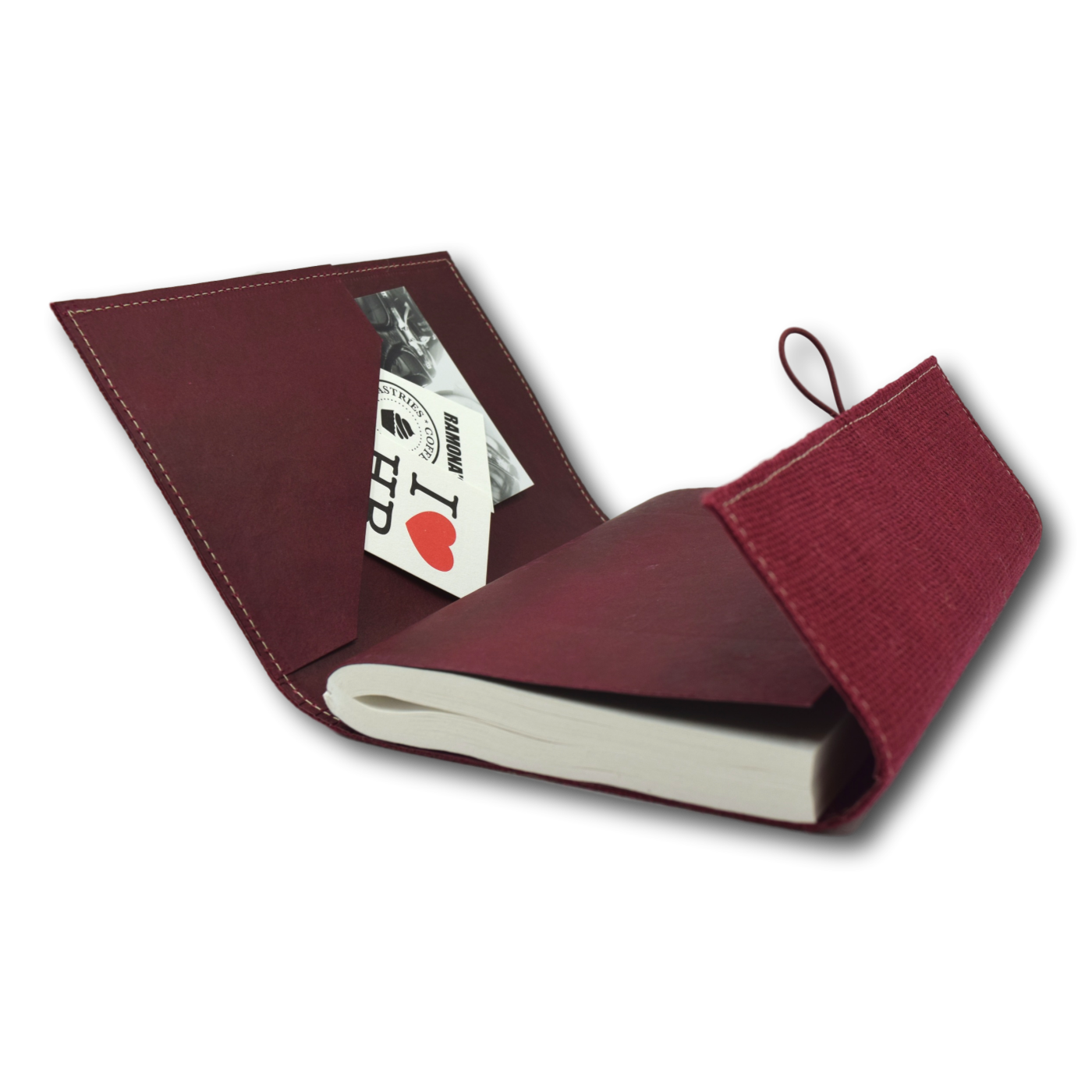 Burlap Jute Journal Burgundy